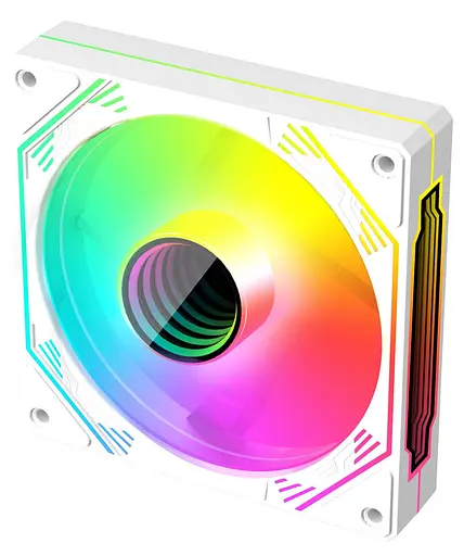 Вентилятор Coolmoon 120мм CM-V12-W Reverse (CM-V12-W-R) White - фото 3