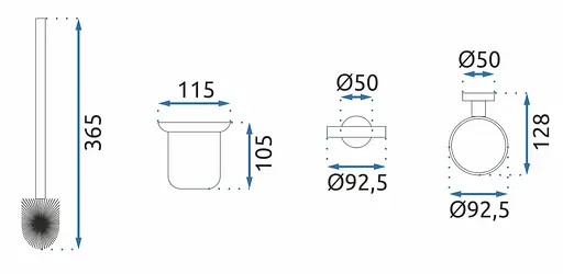 Ершик для унитаза Rea Mist 06 gold REA-80032, Золотой - фото 6