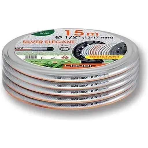 Дубль_Шланг поливочный 3/4" 25м Silver Elegant серый с оранжевой полосой