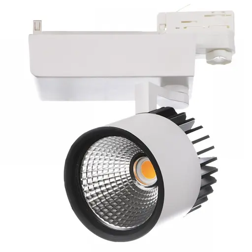 Светильник трековый поворотный LED 418/38W NW COB WH Brille L105-015