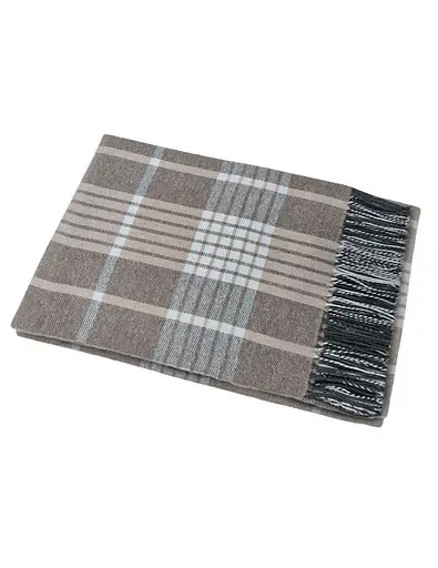 Плед бавовняний Миами Horace Vladi дим-біло-бежевий 140х200 - фото 1