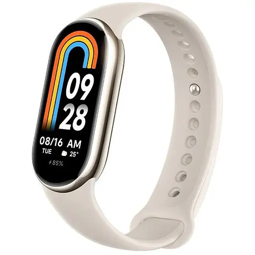 Умный браслет XIAOMI Mi Smart Band 8 (BHR7166GL) бежево-золотистый - фото 1