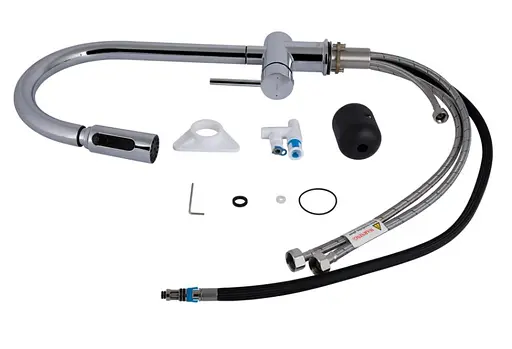 Смеситель для кухни Qtap Rozcesti с выдвижным изливом с подключением для питьевой воды QTROZ366CRM45938 - фото 7