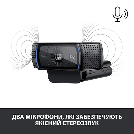 Веб-камера Logitech C920 Pro Stream FullHD Black (960-001055) - фото 5