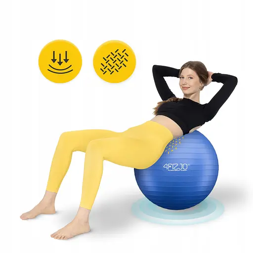 М'яч для фітнесу (фітбол) 4FIZJO 85 см Anti-Burst Blue (P-5907739316400) - фото 5
