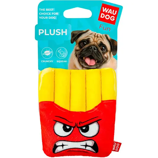 Іграшка для собак Waudog Fun Plush Картопля фрі плюш 12х14.5 см - фото 3