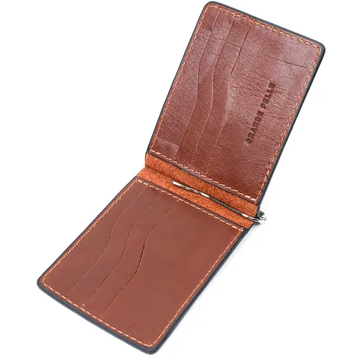 Кожаный мужской кошелек Grande Pelle 12х8х0.5 см acs0026950 - фото 4