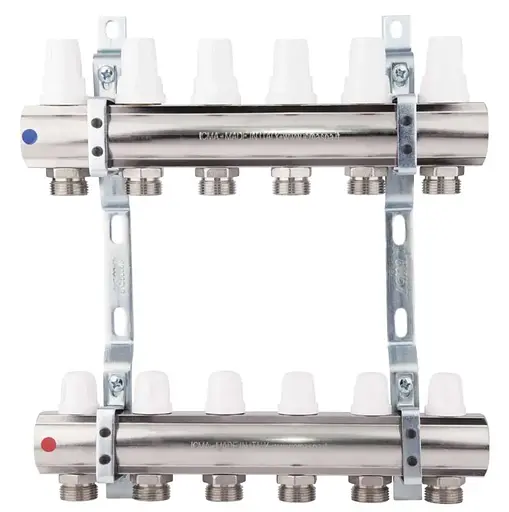 Колектор Icma 1" 6 виходів без витратоомера NoK005 - фото 1