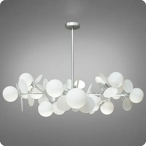 Люстра підвісна 517 Dlight на 18 ламп Хром-Білий (01682) - фото 1