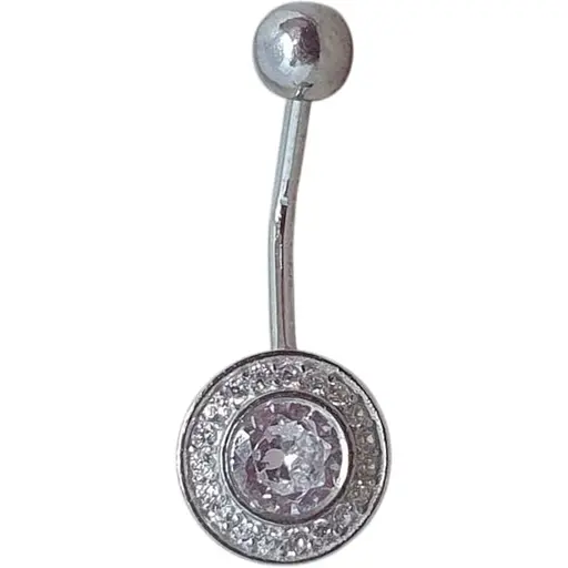 Срібна сережка для пірсингу пупка Umax. 7002U