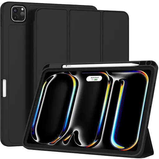 Чохол-книжка DK для Apple iPad Pro 11" M4 2024 екошкіра/силікон Smart Case Слот під Стілус black