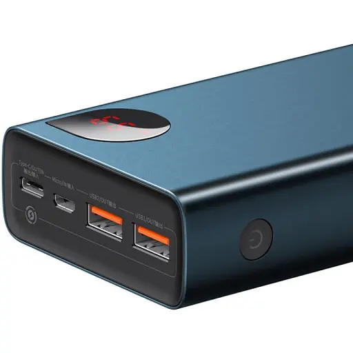 Зовнішній акумулятор (Power Bank) Baseus Adaman Metal Digital Display 20000 mAh/QC/PD/SCP/65W Blue (PPIMDA-D03) - фото 2