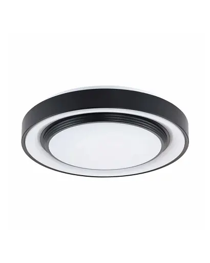 Люстра с пультом светодиодная, потолочный светильник Goldlux 326690 Zygmunt 40 Led 1x48W 3000K-6000K 5300Lm IP44 Bk - фото 1