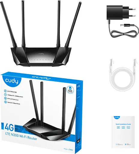 Маршрутизатор Cudy LT400, N300 Wi-Fi 4G LTE Cat4 Router - фото 5