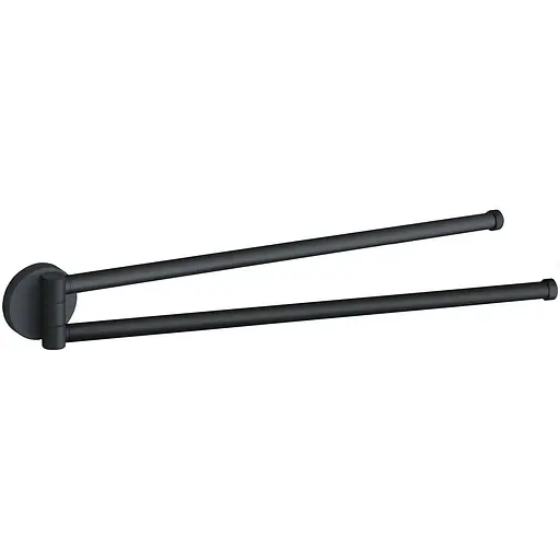 Тримач для рушника VBI Venus black поворотна подвійна VBI-040018BL Чорний матовий - фото 1
