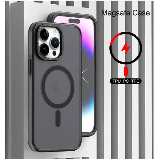 Чехол-накладка DK для Apple iPhone 12 Pro Max MagSafe Composite Matte (black) - фото 2