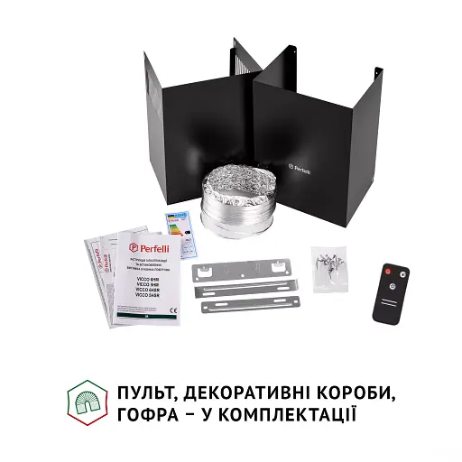 Вытяжка декоративная наклонная PERFELLI VICCO 5HSR NERO - фото 9