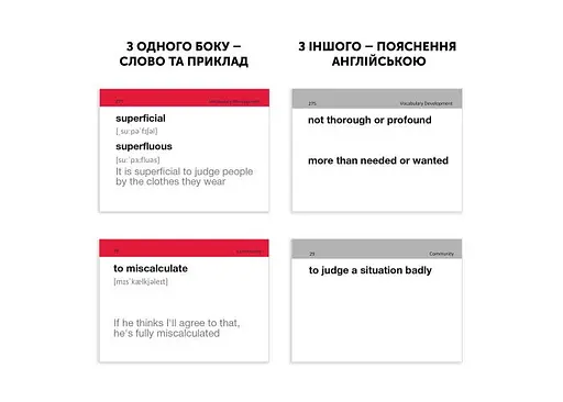 Настільна гра English Student Картки для вивчення англійської мови English Student IELTS English to English (англ.) (591225943) - фото 3