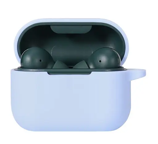 Чохол-накладка DK Silicone Candy Friendly з карабіном для Xiaomi QCY T10/T10 Pro/T11 (lilac) - фото 3