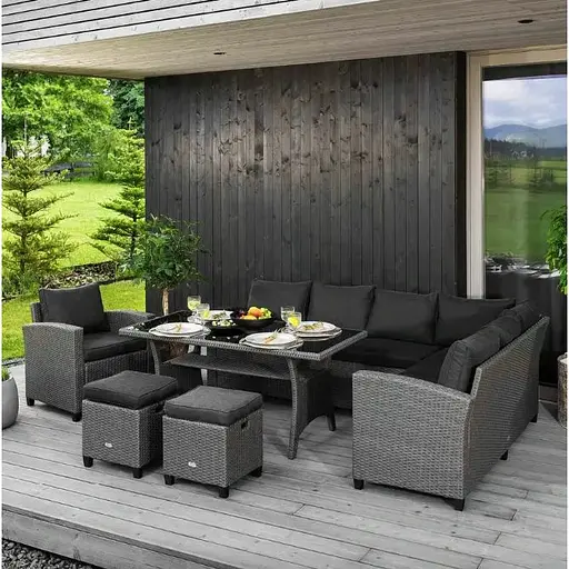 Набор садовой мебели Di Volio Rossano серый/графитовый - фото 2