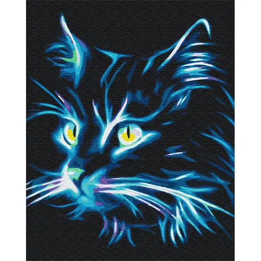 Картина за номерами Неоновий кіт Brushme 40x50 см кольорова 000221332