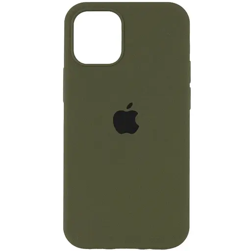 Чохол Silicone Case Full Protective (AA) для Apple iPhone 12 Pro / 12 (6.1) Зелений / Dark Olive - фото 1