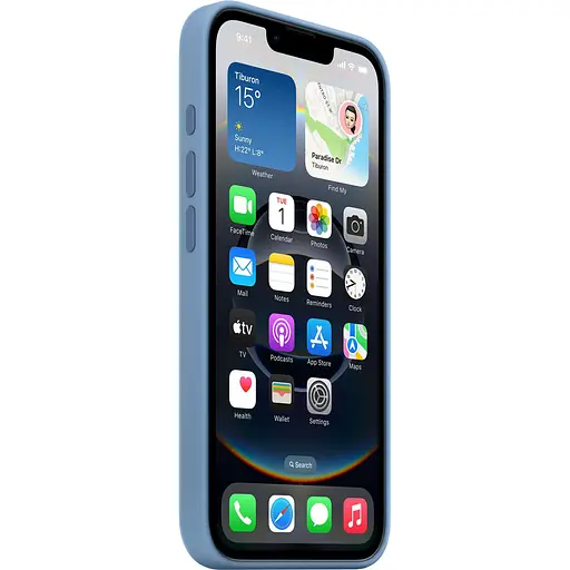 Чехол Silicone Case with MagSafe для Apple iPhone 16e Winter Blue AAA [138727] - фото 3