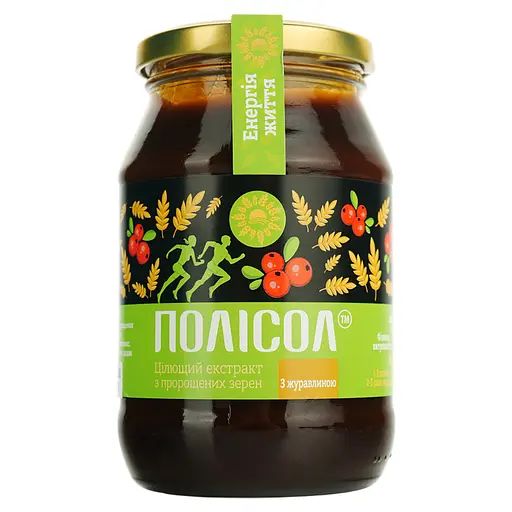 Экстракт Полісол с клюквой, целебный, из пророщенных зерен, 550 г