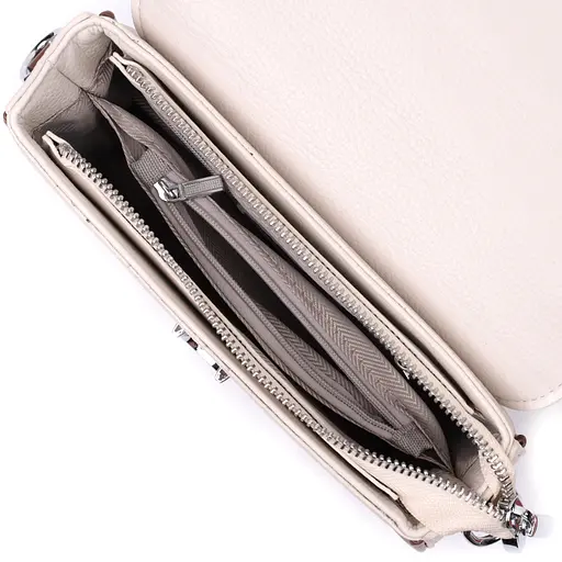 Полукруглая сумка для женщин Vintage с магнитом-защелкой из натуральной кожи 21.5х15х6 см sum0029022 - фото 7