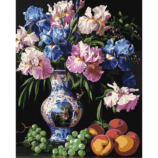 Картина за номерами "Краса ірисів" Ideyka KHO3288 40х50 см