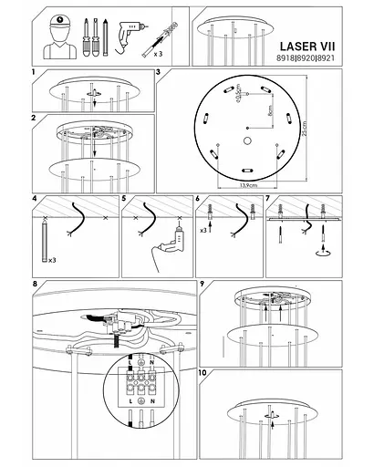 Підвісний світильник Nowodvorski 8918 Laser - фото 3