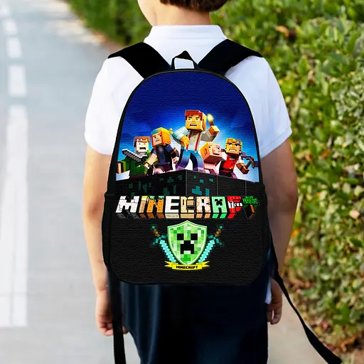 Рюкзак дитячий майнкрафт "Minecraft" 34х27см, міський ранець для хлопчика з принтом (00312)