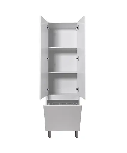 Пенал Мойдодыр Блонди П-55к напольный с корзиной для белья, Белый - фото 4