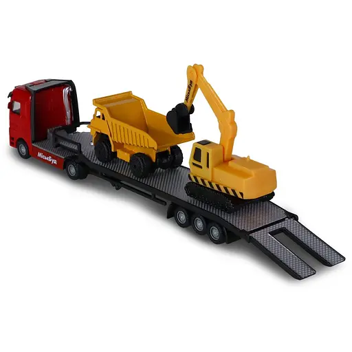 Ігровий набір TechnoDrive Автоперевізник: автоперевізник, самоскид, екскаватор, аксесуари (541757.270) - фото 2