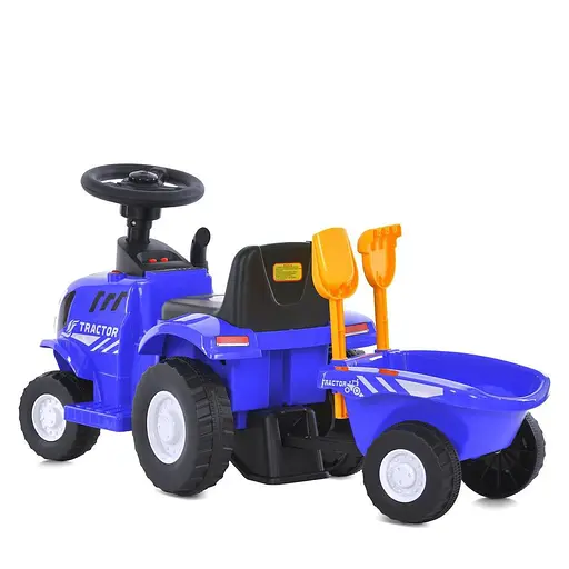 Електромобіль дитячий Bambi Трактор Racer M 6153B-4 та музичною панеллю синій - фото 3