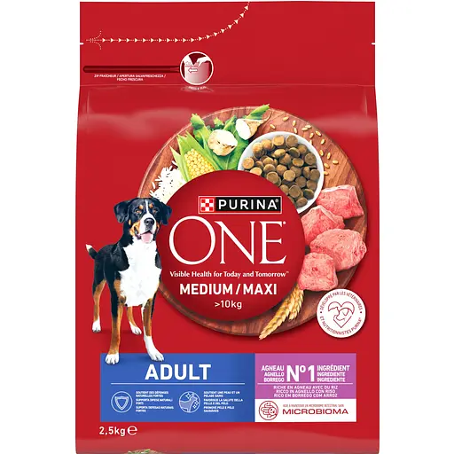 Сухий корм для дорослих собак середніх і великих порід Purina One MedMax з ягням та рисом 2.5 кг - фото 2