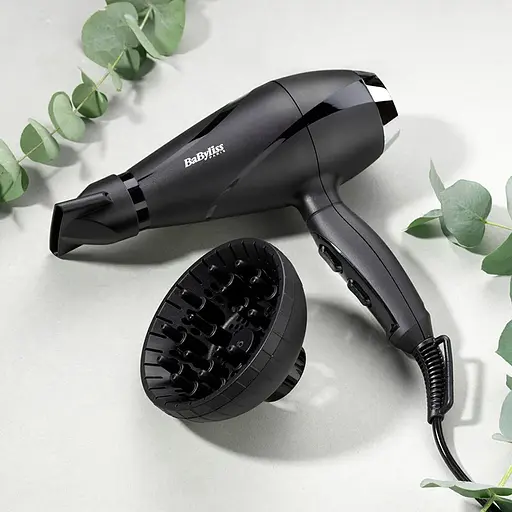 Фен BaByliss, 2200Вт, 2 режима, диффузор, ионизация, холодный обдув, черный - фото 4