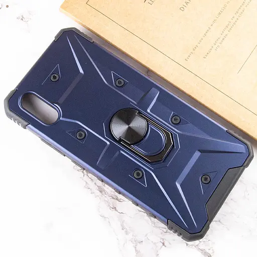 Ударопрочный чехол Epik Pathfinder Ring для Xiaomi Redmi 9A Синий / Navy - фото 4