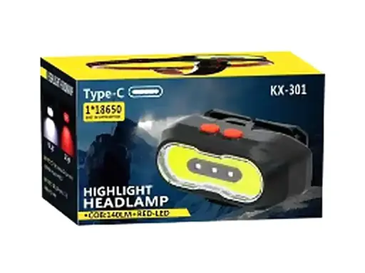 Налобний акумуляторний ліхтар Bailong BL-301 водонепроникний з датчиком Чорний 18650 USB - фото 4