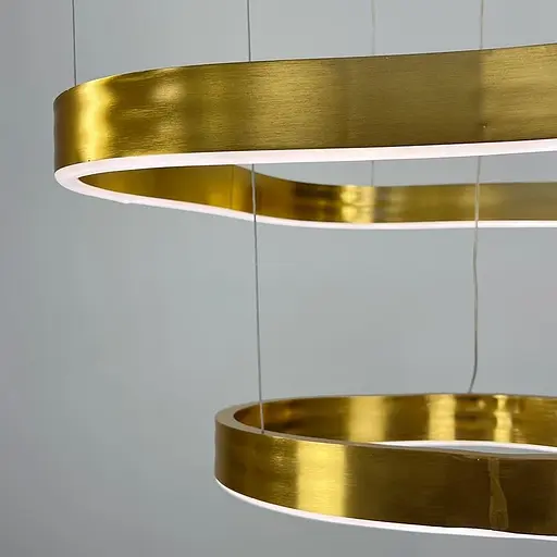 Необычная и эффектная золотая люстра на 5 ярусов Ø 120 см Ст. PCL006-120*100*80*60*40 PGD Line F - фото 4