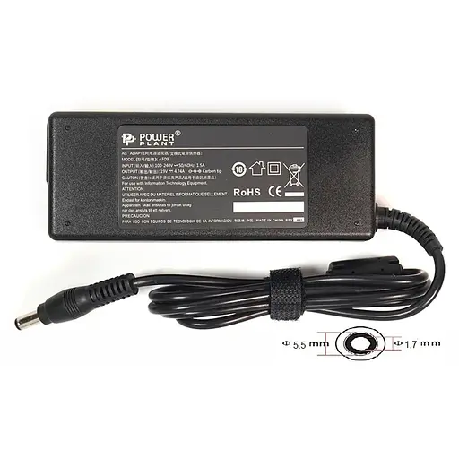 Блок живлення для ноутбуків PowerPlant ACER 220V, 19V 90W 4.74A (5.5*1.7)