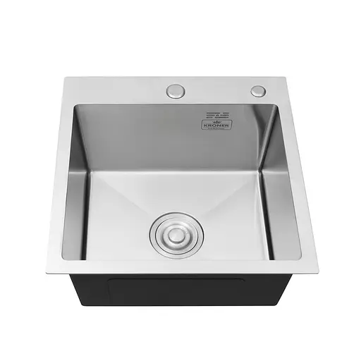 Кухонная мойка Kroner KRP Gebürstet - 4545HM (3.0/1.0 мм) CV033855, Нержавеющая сталь - фото 5
