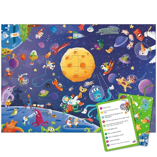 Дитячий пазл Шукай та знаходь "Шалений космос" DoDo Toys 300668, 100 елементів - фото 3