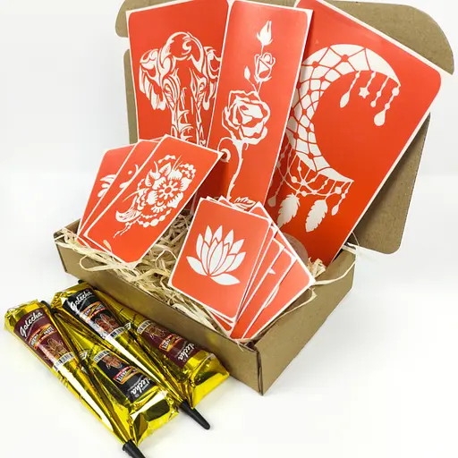 Набор хны с трафаретами для био-тату №5 Fresh Tattoo henna-set-05 - фото 5