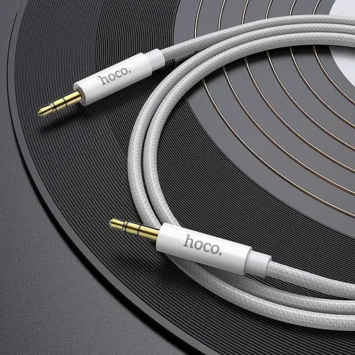 Кабель Hoco AUX audio cable UPA19 аудіо шнур тато тато 1 м сірий - фото 4