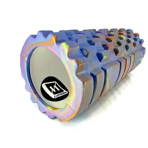 Массажный ролик EasyFit Grid Roller 33 см v.1.1 Multi Синий (EF-2021-BL) - фото 1