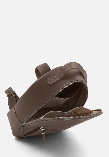 Шкіряний рюкзак Groove M темно-бежевий - фото 5