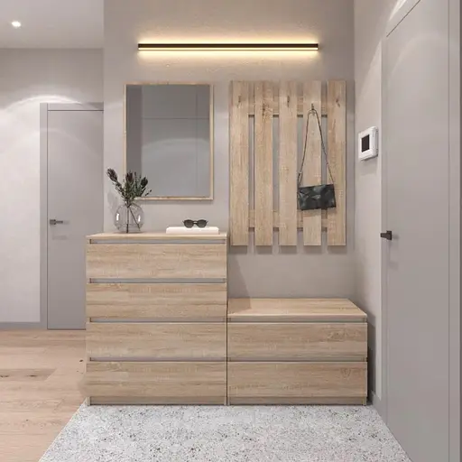 Прихожая VAYS комплект в прихожую №1 дуб сонома-белые планки