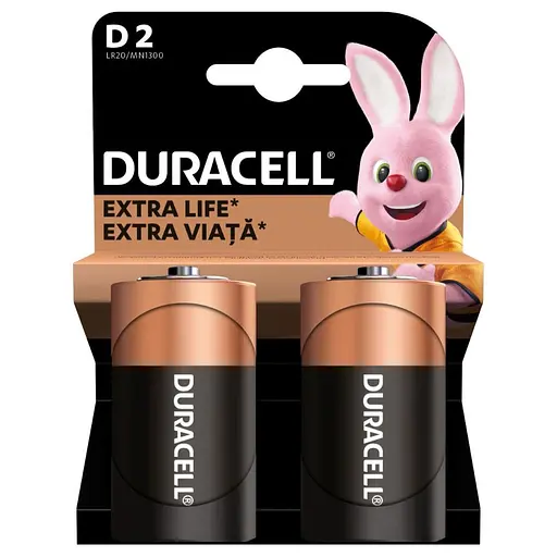Батарейка Duracell LR20/C Power Plus (2шт) - фото 1