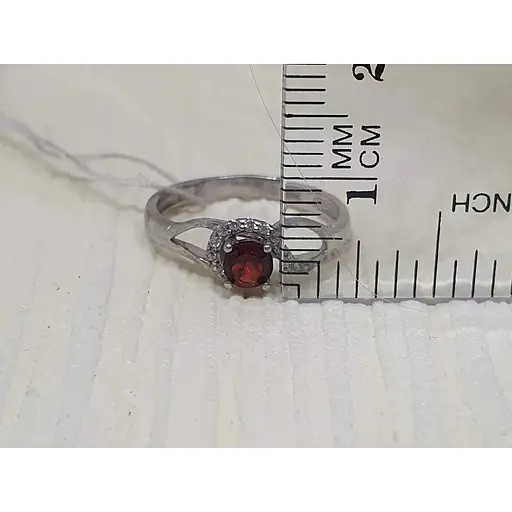 Серебряное кольцо Агни Апрель с гранатом. 1938/1Р-GAR 17 - фото 6